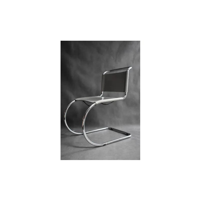 Chaise vintage MR10 de Mies Van Der Rohe pour Knoll 1980