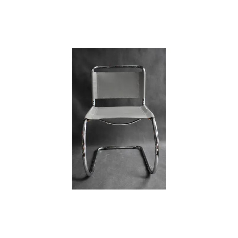 Sedia vintage MR10 di Mies Van Der Rohe per Knoll 1980