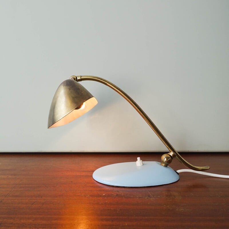 Vintage Desk or Piano Brass Lamp, Italy 1950s