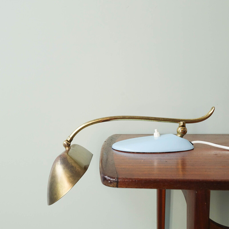 Vintage Desk or Piano Brass Lamp, Italy 1950s