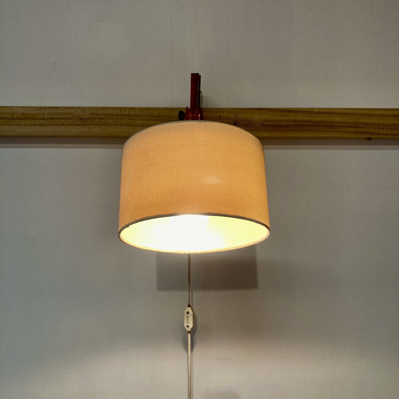 Vintage teak Le Klint modular teak wall lamp, Scandinavian 1950s