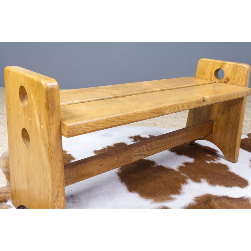 Vintage Gilbert Marklund pine bench Swedish 1950s