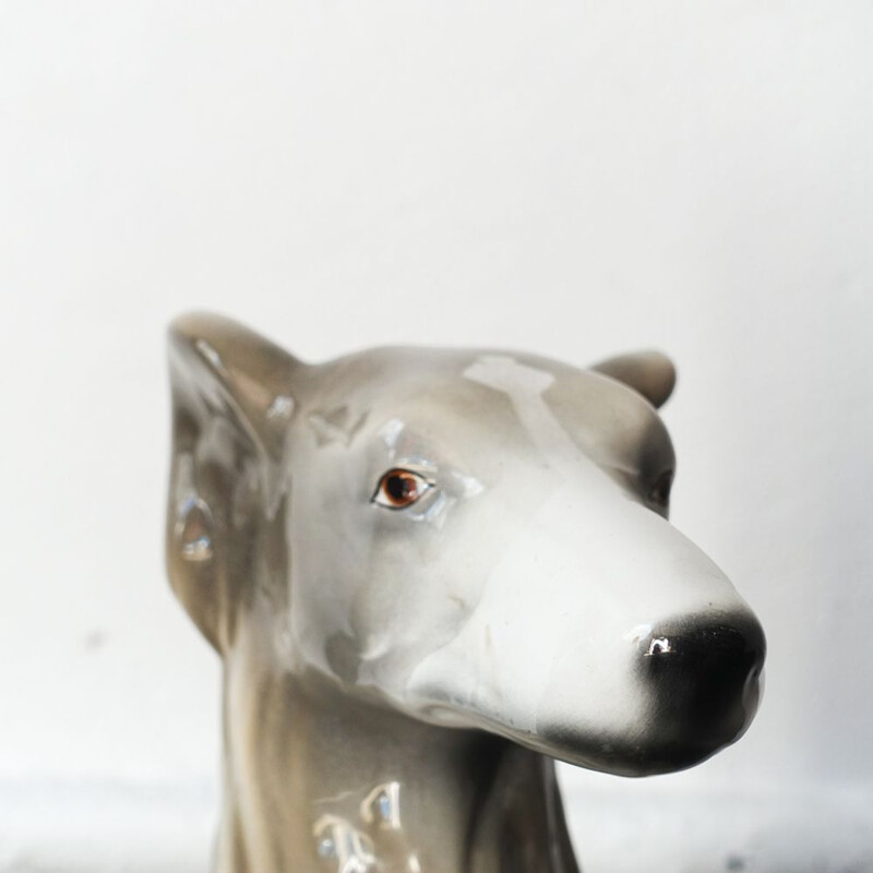 Sculpture vintage de chien en céramique, Portugaise 1970