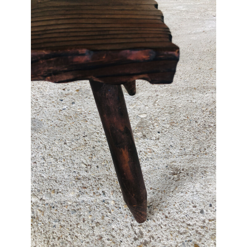 Vintage farm stool, France 1950