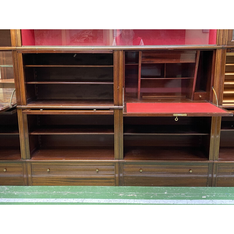 Large vintage MD mahogany bookcase 1970s