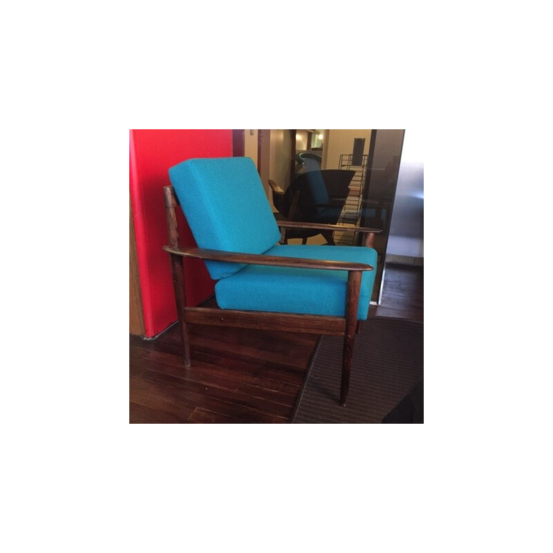 Scandinavian armchair in rosewood, Grete JALK - 1950s