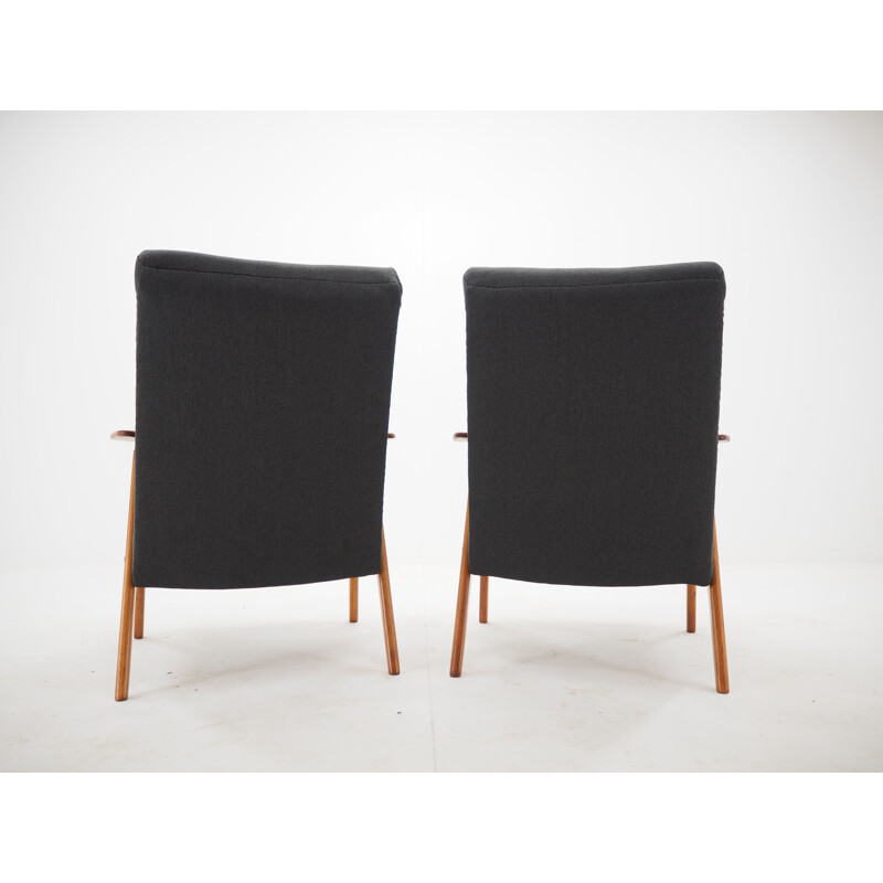 Pair of Midcentury Armchairs, Czechoslovakia 1960s