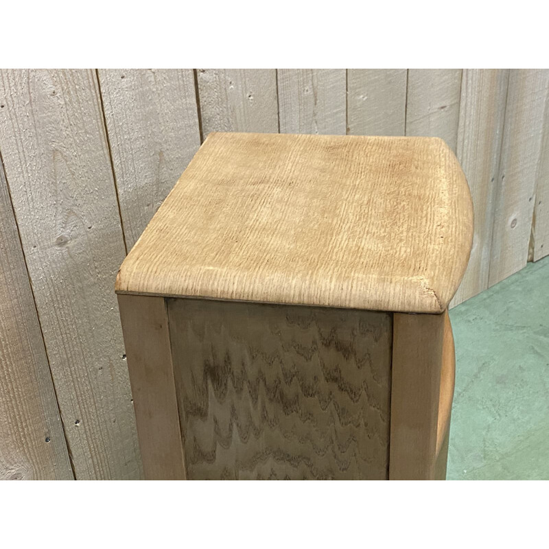 Pair of vintage bedside tables in blond oak 1960s