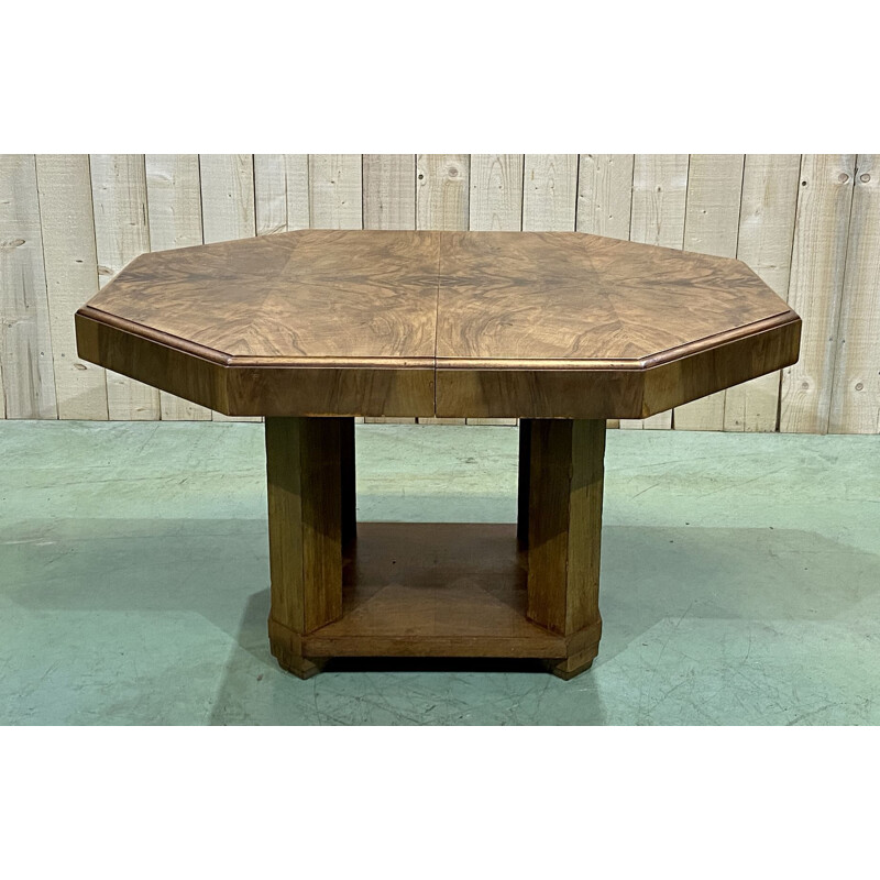 Vintage Art Deco walnut table 1930s