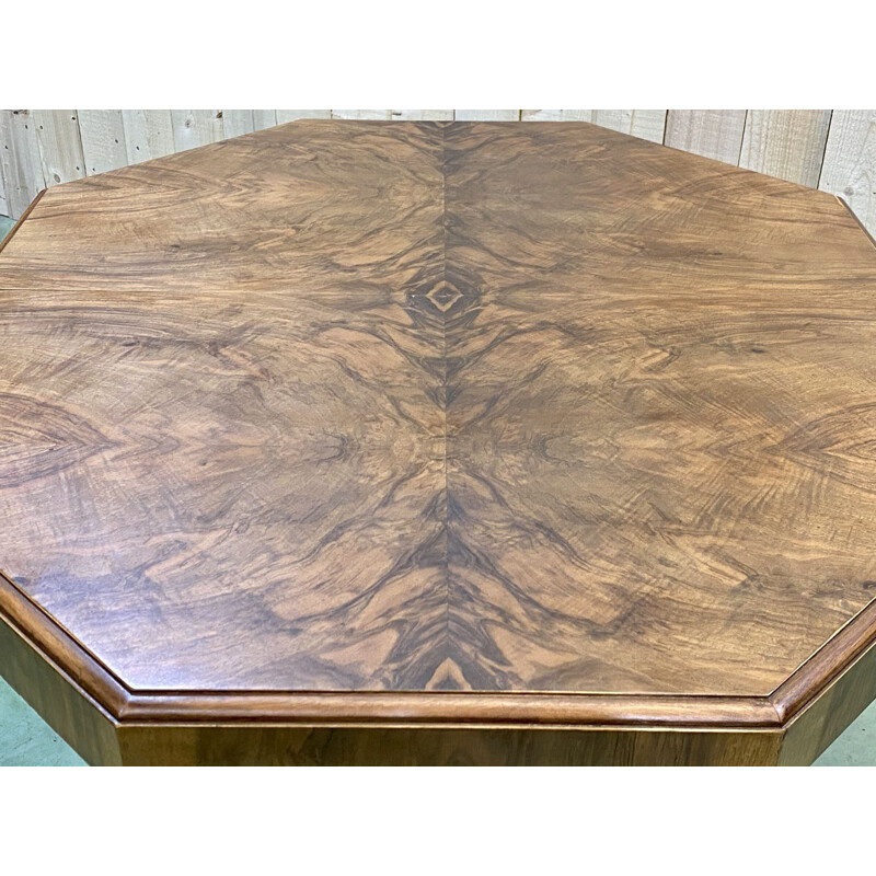 Vintage Art Deco walnut table 1930s