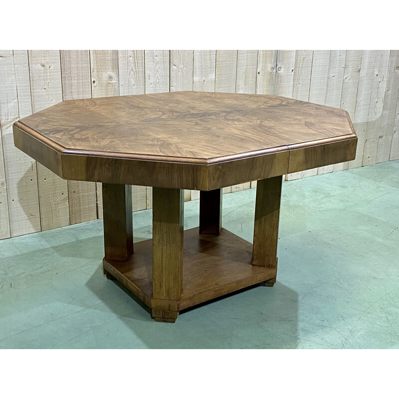 Vintage Art Deco walnut table 1930s