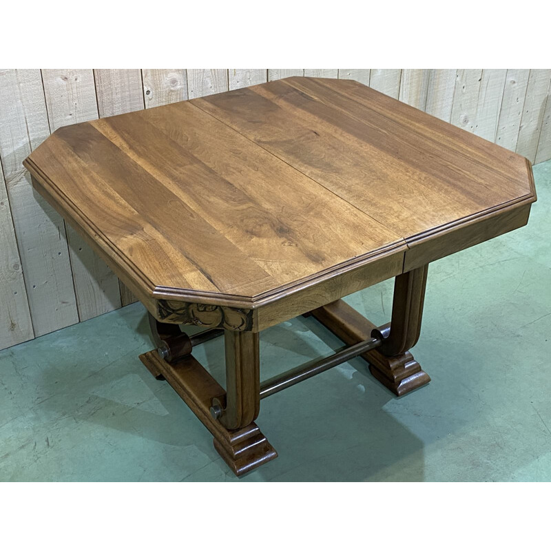 Vintage art deco walnut table 1930s