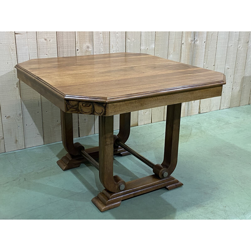 Vintage art deco walnut table 1930s