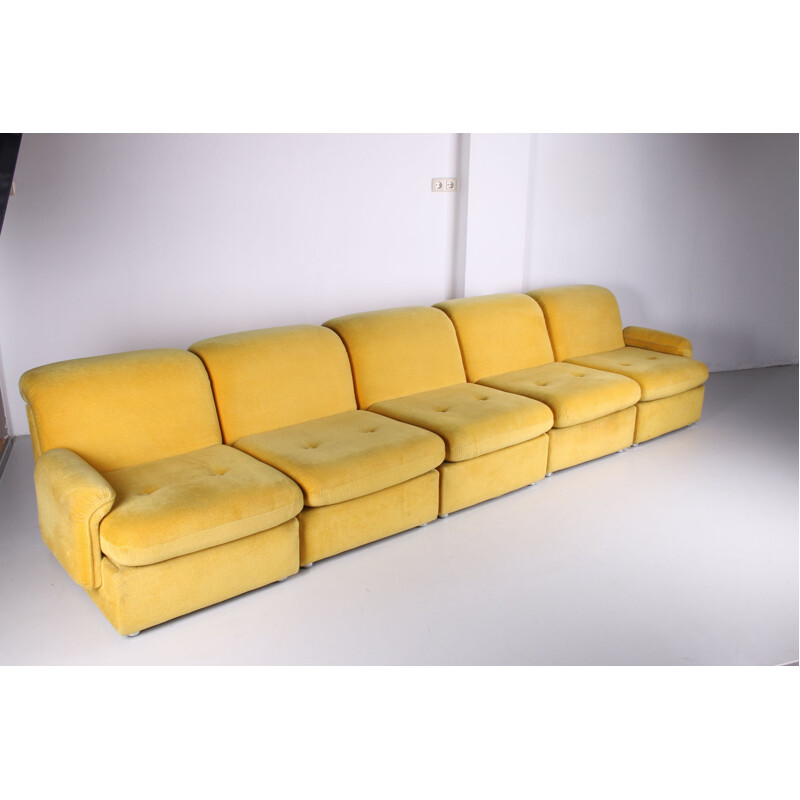 Vintage corn yellow modular sofa 1960s