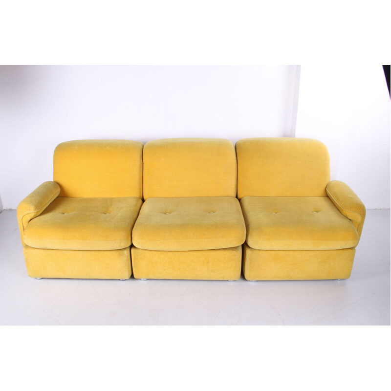 Vintage corn yellow modular sofa 1960s