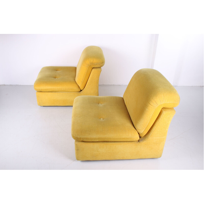 Vintage corn yellow modular sofa 1960s