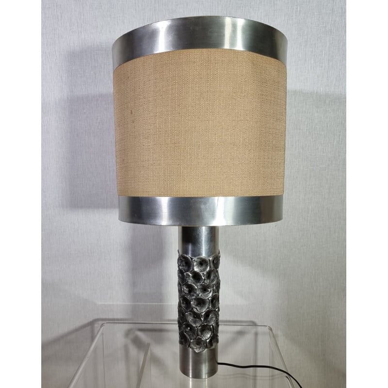 Vintage aluminium lamp by Willy Luyckx for Aluclair 1970s