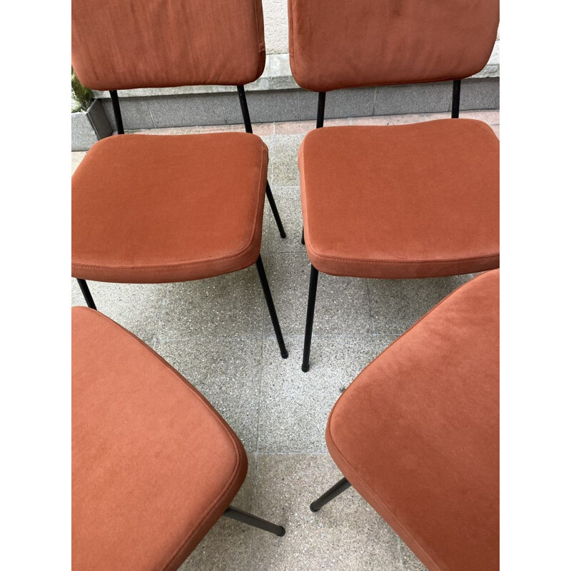 Set of 4 vintage chairs by André Simard 1960s