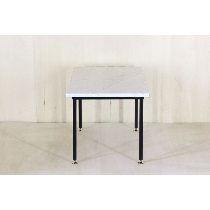 Vintage coffee table with Carrara marble top 1960s