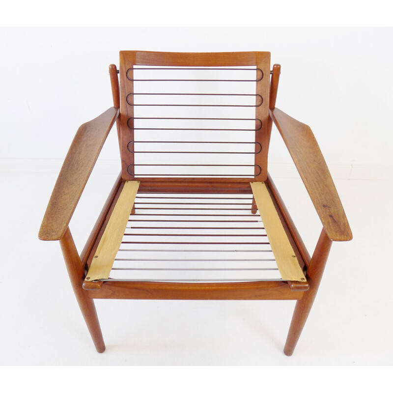 Vintage Glostrup teak chair Easychair by Arne Vodder 1960s