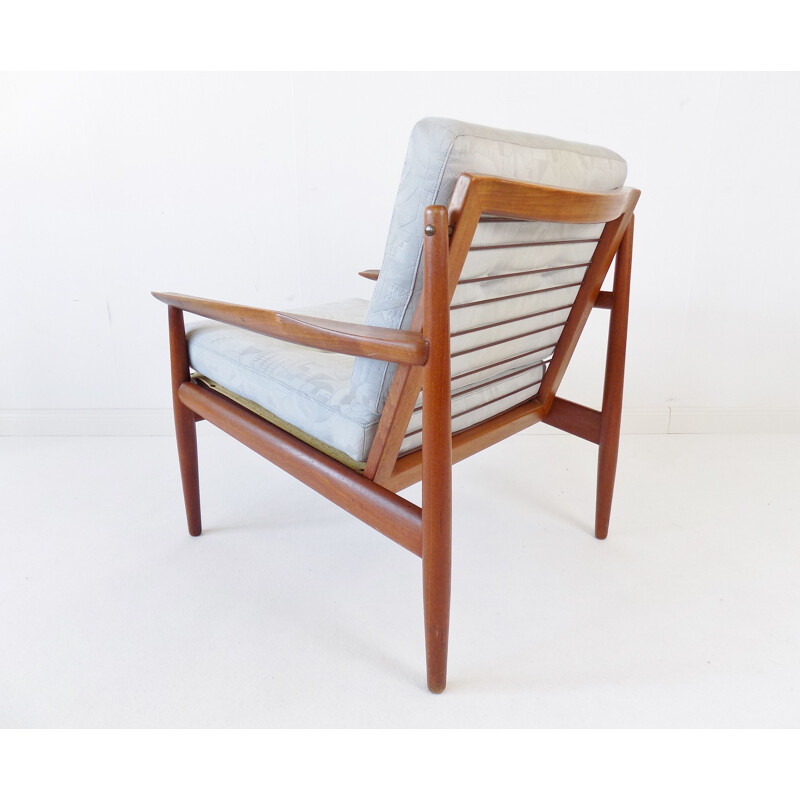 Vintage Glostrup teak chair Easychair by Arne Vodder 1960s