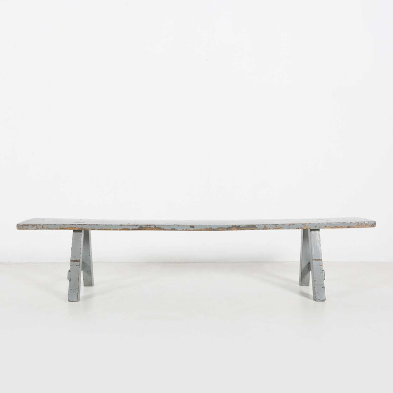 Vintage bench industrial grey 1920