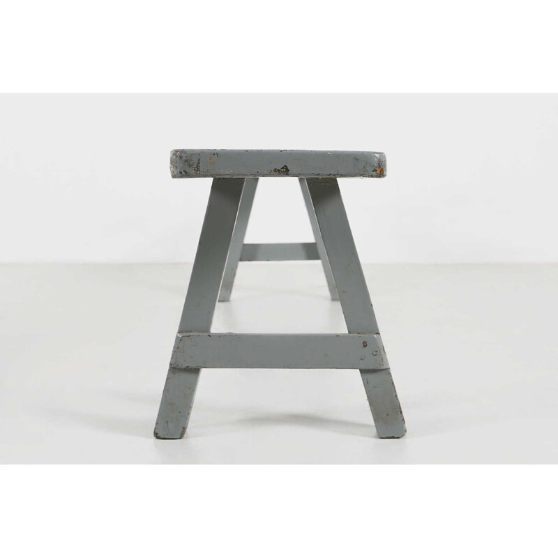 Vintage bench industrial grey 1920