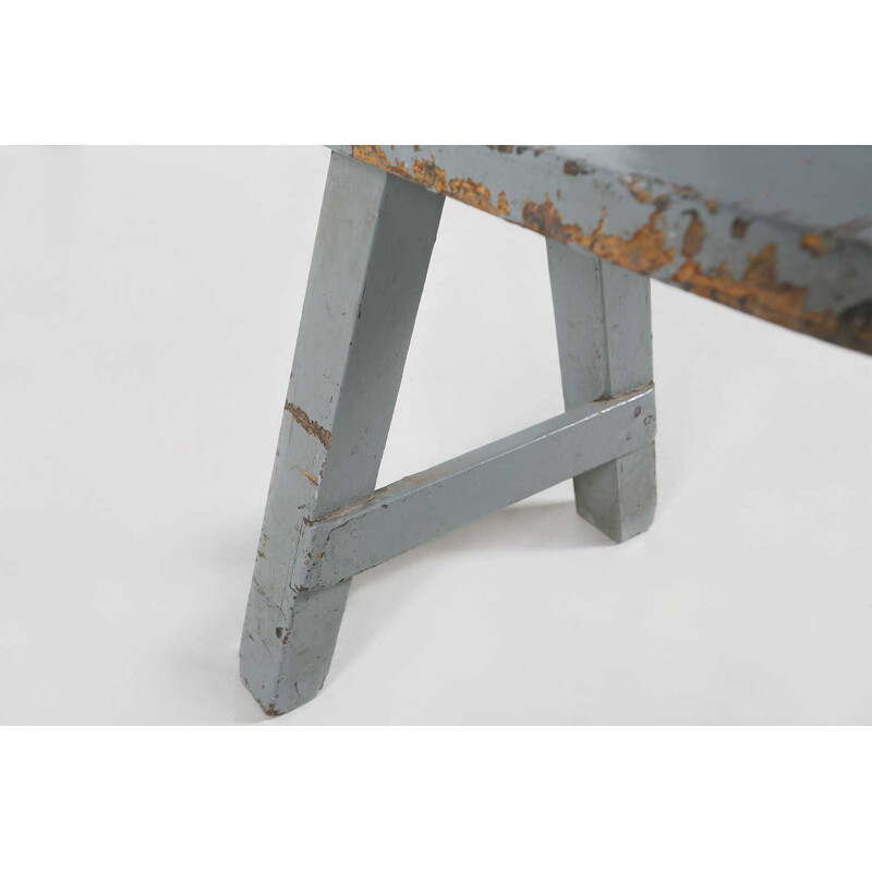 Vintage bench industrial grey 1920