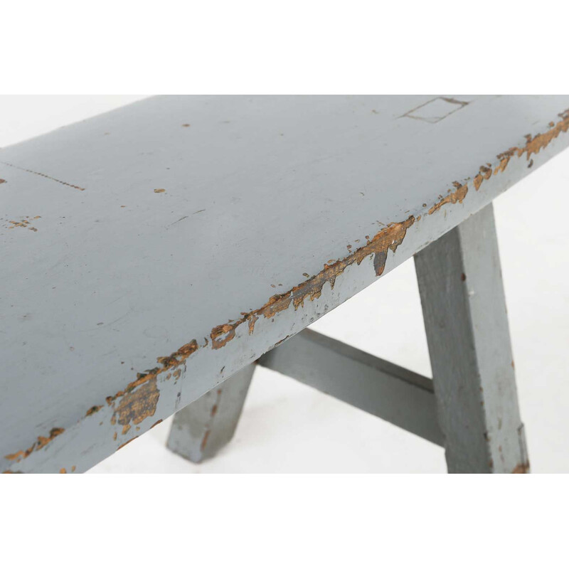 Vintage bench industrial grey 1920