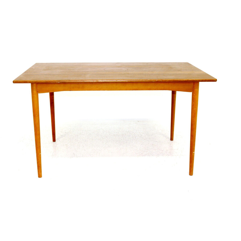 Vintage teak extensible dining table, Sweden 1950