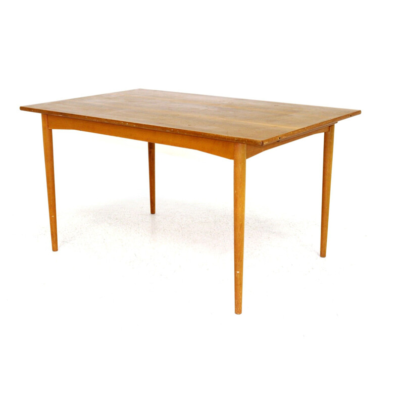 Vintage teak extensible dining table, Sweden 1950