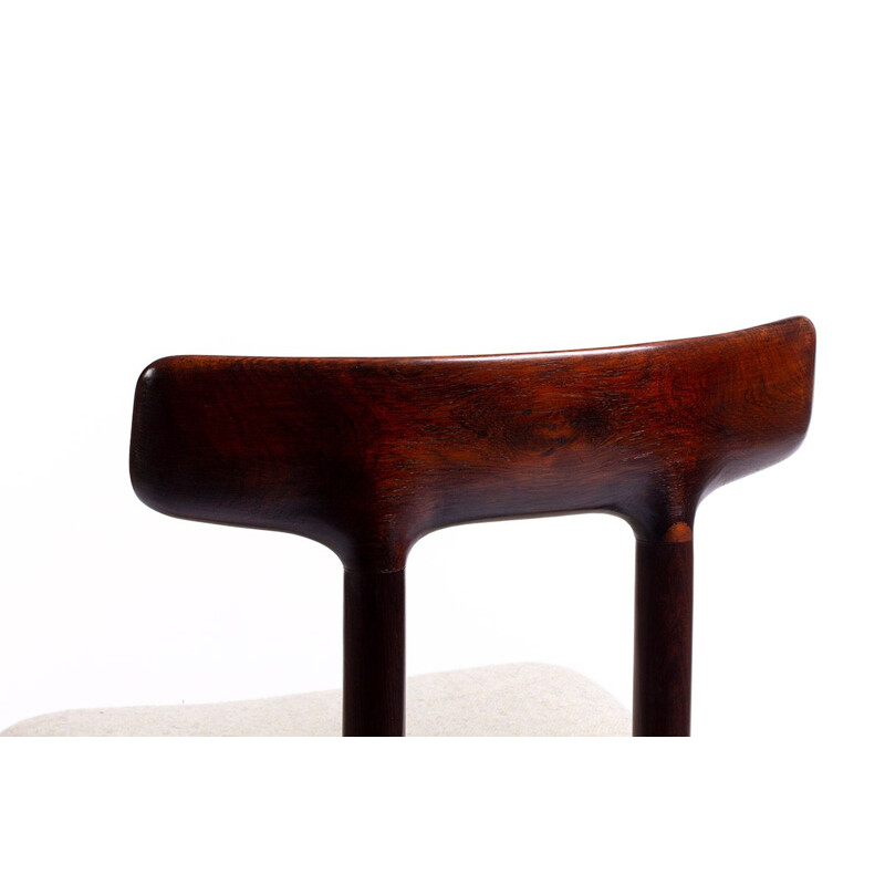 Vintage solid rosewood chair by Fristho, Netherlands 1950