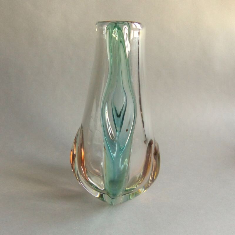 Vintage-Vase von Josef Hospodka für Chribsa Glas 1950
