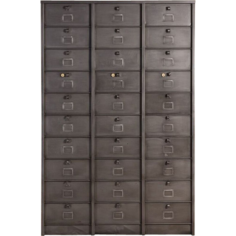 Vintage craft furniture with metal lockers