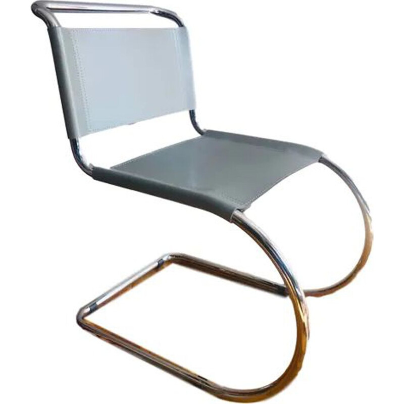 Sedia vintage MR10 di Mies Van Der Rohe per Knoll 1980