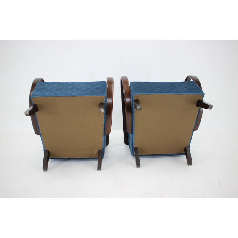 Pair of vintage armchairs Jindrich Halabala, Czechoslovakia 1950