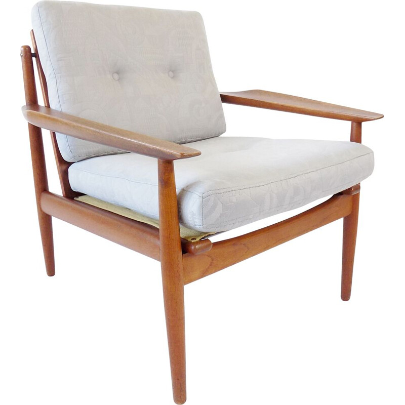 Fauteuil vintage en teck Glostrup Easychair d'Arne Vodder 1960