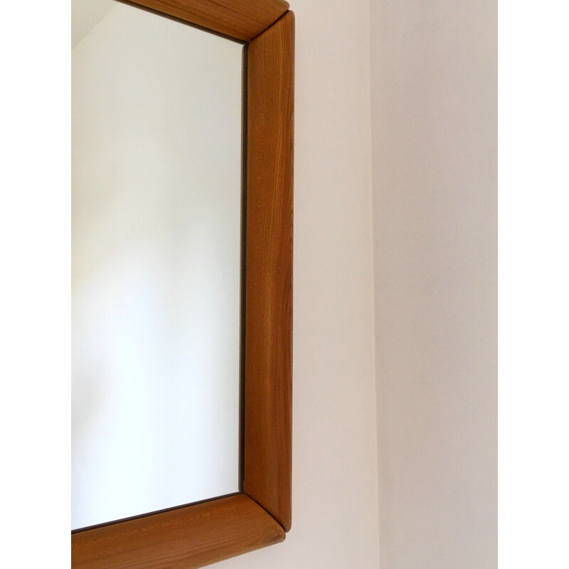 Vintage mirror in solid elm 1980