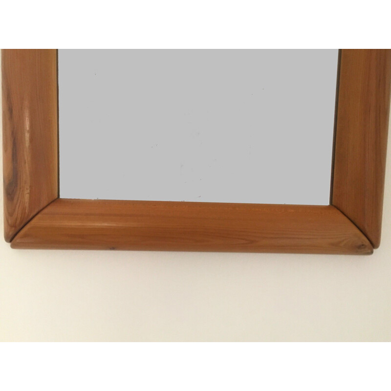 Vintage mirror in solid elm 1980