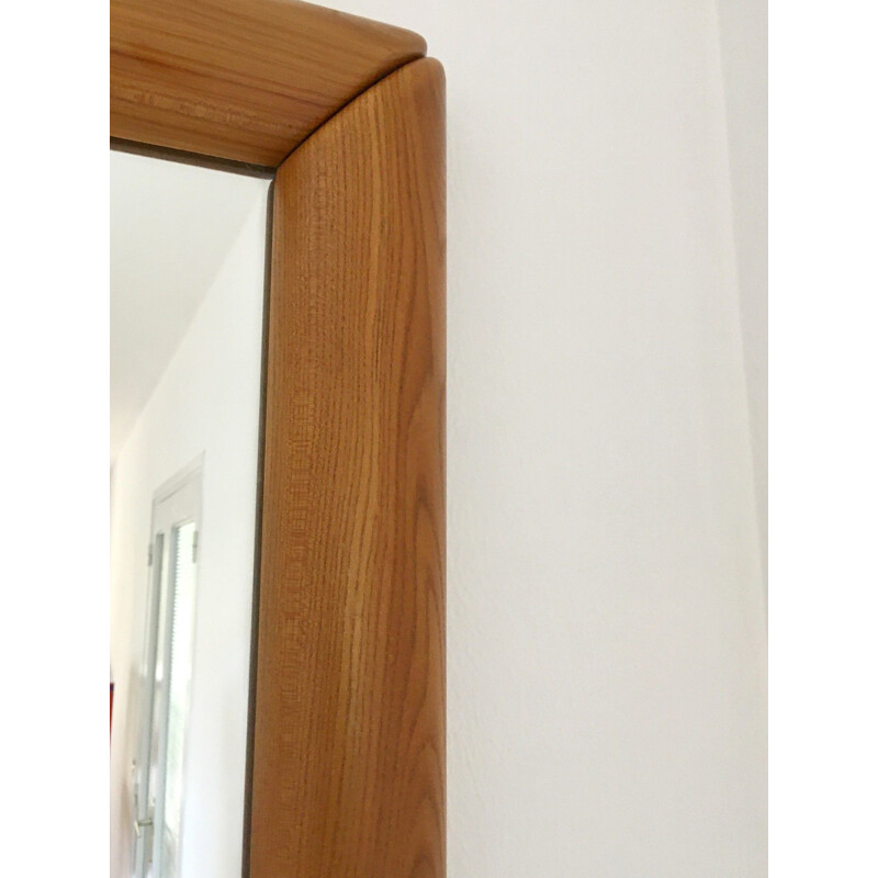 Vintage mirror in solid elm 1980