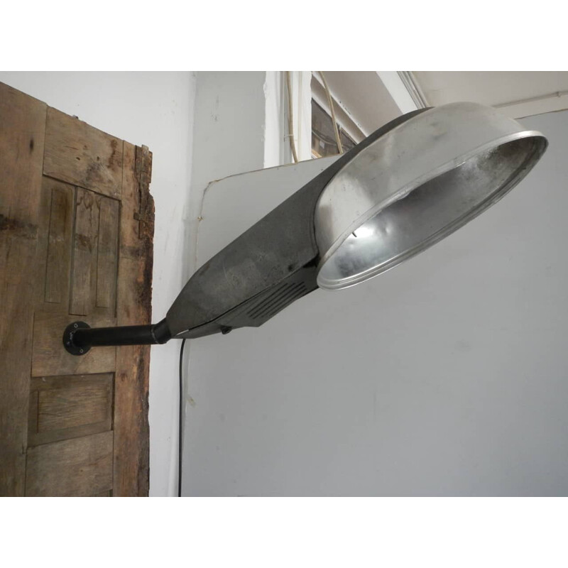 Vintage aluminum roadside wall lamp, 1970