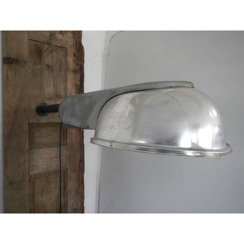 Vintage aluminum roadside wall lamp, 1970