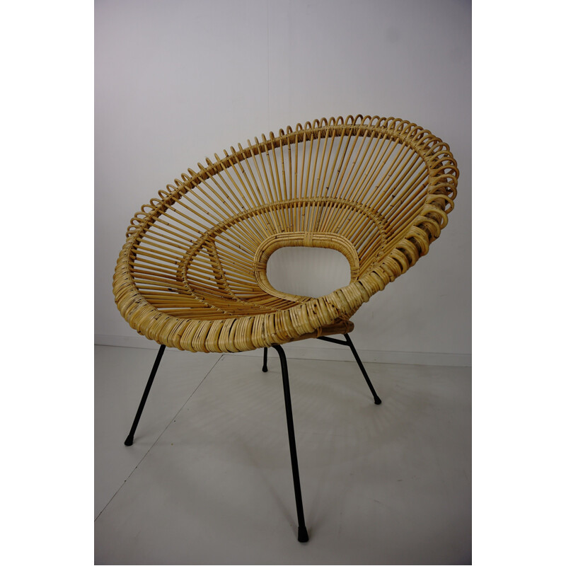 Vintage-Sessel aus Rattan und Metall