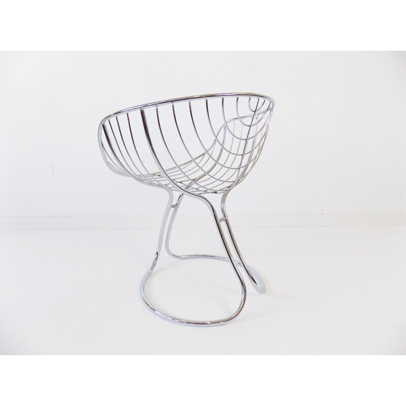 Vintage Rima Pan Am chrome chair by Gastone Rinaldi