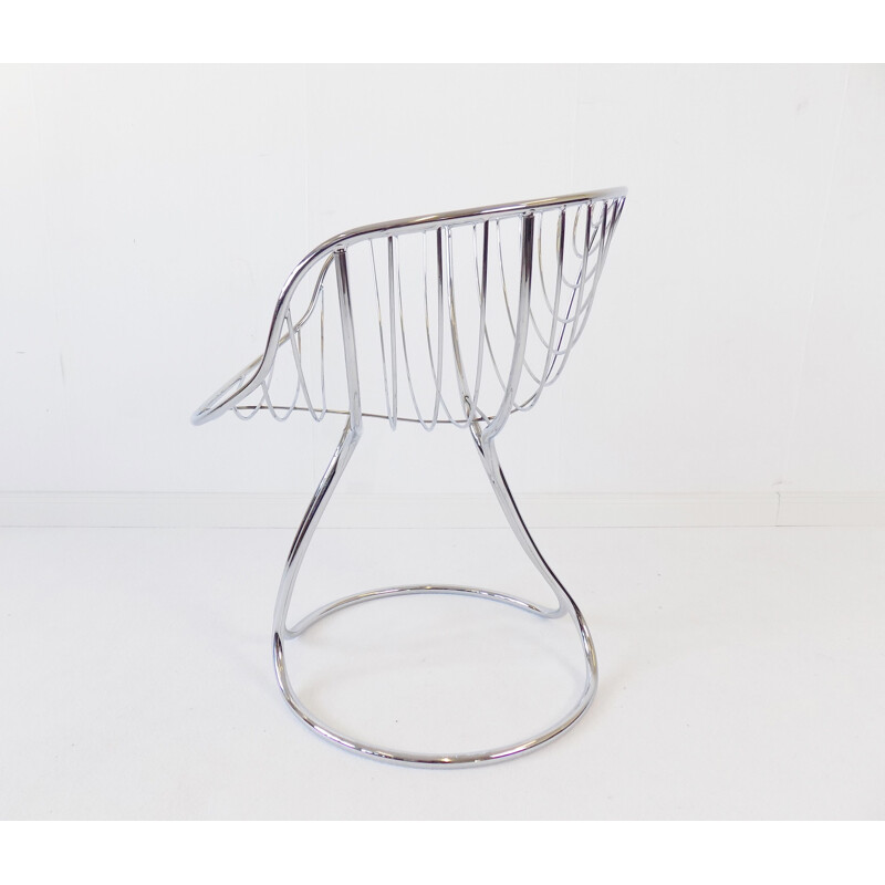 Vintage Rima Pan Am chrome chair by Gastone Rinaldi