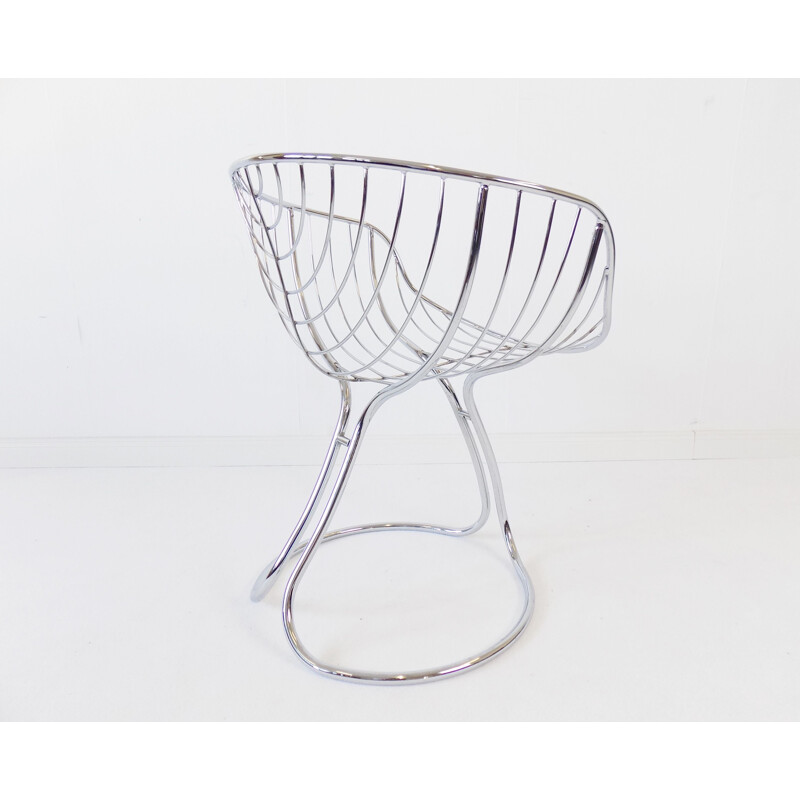 Vintage Rima Pan Am chrome chair by Gastone Rinaldi