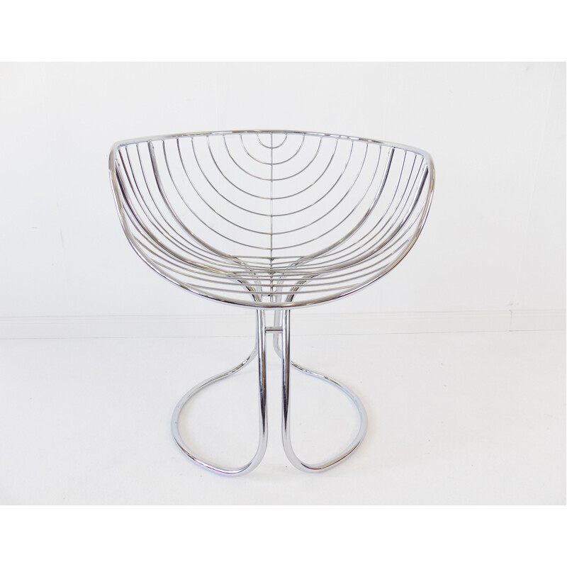 Vintage Rima Pan Am chrome chair by Gastone Rinaldi