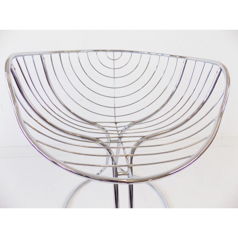 Vintage Rima Pan Am chrome chair by Gastone Rinaldi