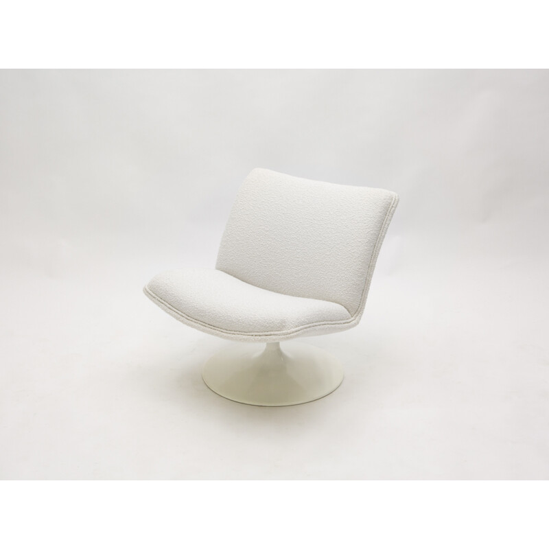 Vintage F504 curly swivel lounge chair by Geoffrey Harcourt for Artifort 1960