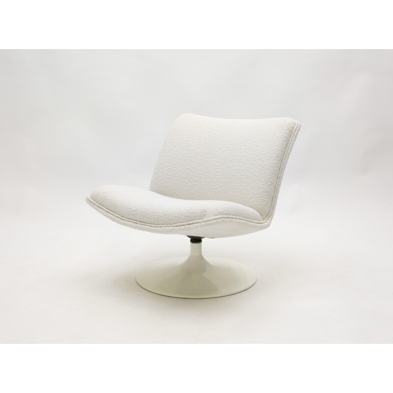 Vintage F504 curly swivel lounge chair by Geoffrey Harcourt for Artifort 1960